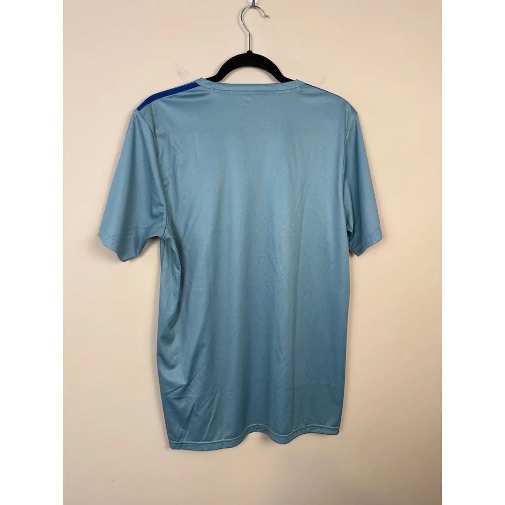 Adidas Aeroready Training Shirt Men's Size Medium Blue Slim Fit Soccer Tee